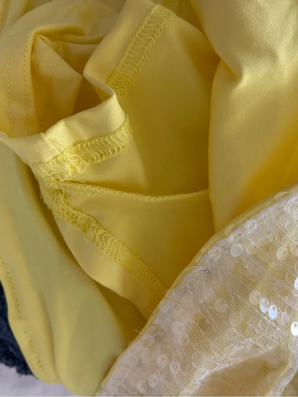 Y2K Yellow Sequin Mini Skort